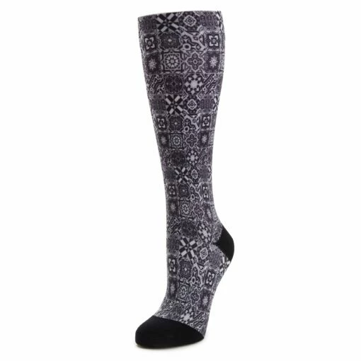 Compression Aztec Tile Black Socks -Cheap Alegria Shoes Store ALG 92607 S1