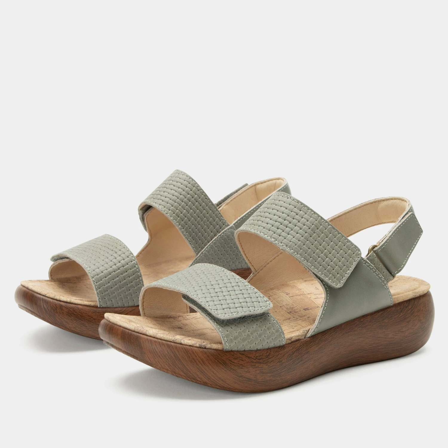 Bailee Woven Sage Sandal 1 Bailee Woven Sage Sandal