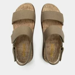 Bailee Woven Taupe Sandal -Cheap Alegria Shoes Store BAI 6163 S4