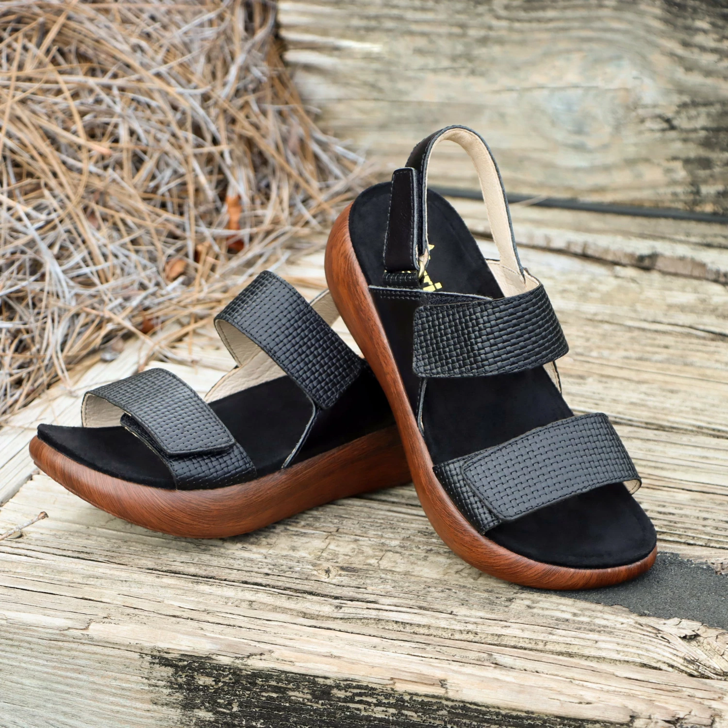 Bailee Woven Noir Sandal 2 Bailee Woven Noir Sandal - Image 2