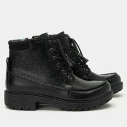 Chevon Embloom Black Boot -Cheap Alegria Shoes Store CHV 8111 S2 df4b0403 560d 41c4 bcd1 b02a6b7ad9a5