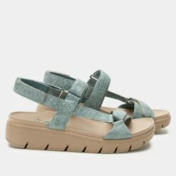 Henna Aged Denim Sandal -Cheap Alegria Shoes Store HEN 6138 S2