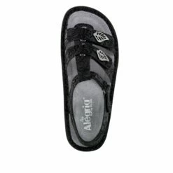 Kleo Black Leaf Sandal -Cheap Alegria Shoes Store KLE 676 S4