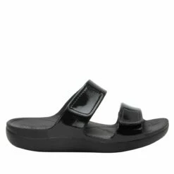 Orbyt Black Gloss Sandal -Cheap Alegria Shoes Store ORB 7441 S2