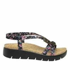 Roz Charm Black Sandal -Cheap Alegria Shoes Store ROZ 7554 S2