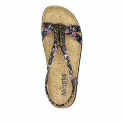 Roz Charm Black Sandal -Cheap Alegria Shoes Store ROZ 7554 S4