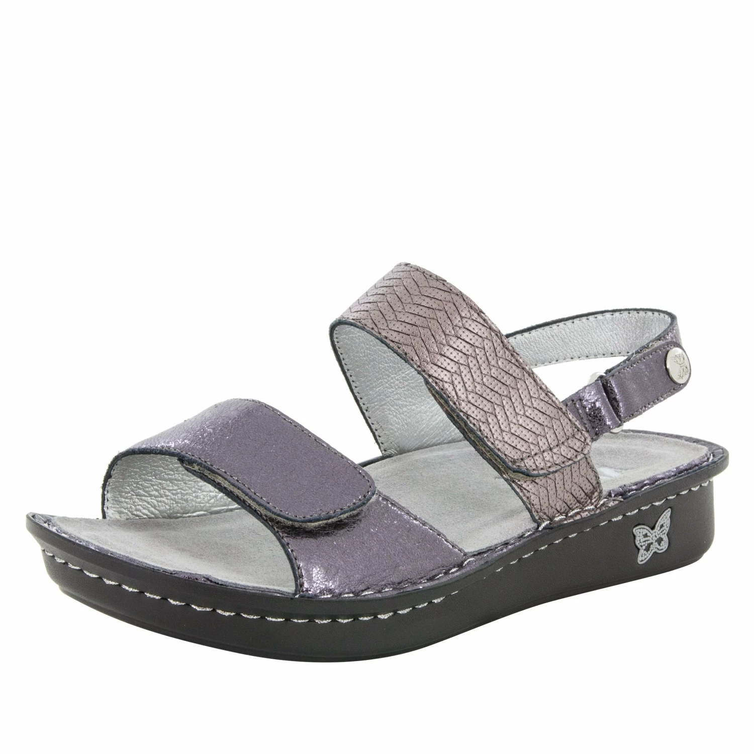 Verona Braided Pewter Sandal 1 Verona Braided Pewter Sandal