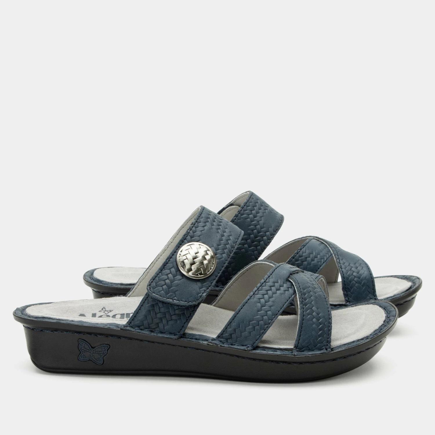 Victoriah Basketry Navy Sandal 2 Victoriah Basketry Navy Sandal - Image 2
