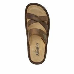 Victoriah Oiled Brown Sandal -Cheap Alegria Shoes Store VIC 7412 S4