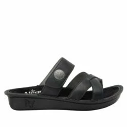 Victoriah Oiled Black Sandal -Cheap Alegria Shoes Store VIC 7414 S2