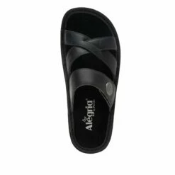 Victoriah Oiled Black Sandal -Cheap Alegria Shoes Store VIC 7414 S4