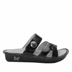 Victoriah Black Patent Sandal -Cheap Alegria Shoes Store VIC 7755 S2