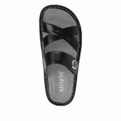 Victoriah Black Patent Sandal -Cheap Alegria Shoes Store VIC 7755 S4