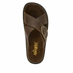 Vanya Oiled Brown Sandal -Cheap Alegria Shoes Store VYA 7412 S4