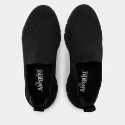 Waze Black Shoe -Cheap Alegria Shoes Store WAZ 6180 S4