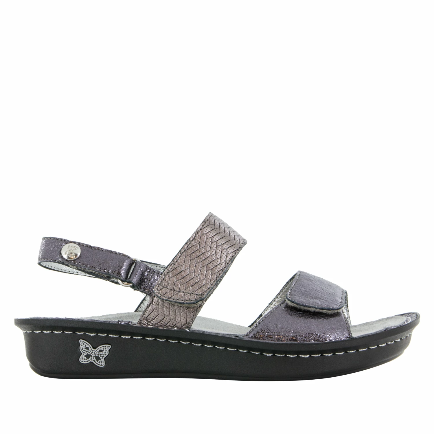 Verona Braided Pewter Sandal 2 Verona Braided Pewter Sandal - Image 2